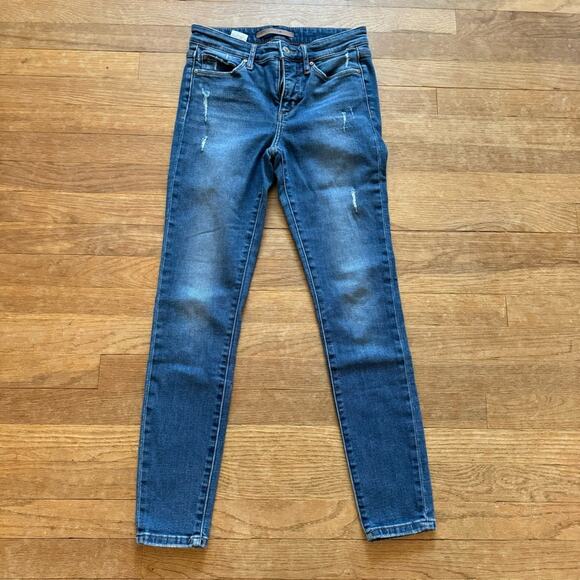 Joe's Jeans medium wash distressed skinny midrise jeans size 26 b33 - Picture 1 of 4